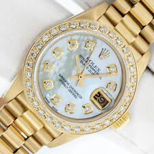 Relógio Rolex Lady Datejust President ouro amarelo 18 quilates com moldura de diamante esfregão comprar usado  Enviando para Brazil