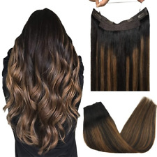 Extensões de cabelo linha de peixe extensão de cabelo humano fio escondido ombre cabelo loiro comprar usado  Enviando para Brazil