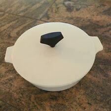 Corningware retrô MCM B-1/1 qt.  Servidor buffet branco com tampa de botão preta vintage, usado comprar usado  Enviando para Brazil