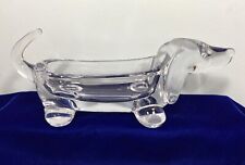Used, VINTAGE CRYSTAL *ART VERRIER FRANCE* DACHSHUND CANDY DISH for sale  Shipping to South Africa
