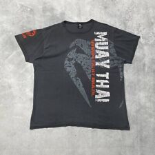 Camiseta Vintage Anos 2000 Venum Muay Thai Brasil Cinza Desbotado Tamanho XL/XXL comprar usado  Enviando para Brazil