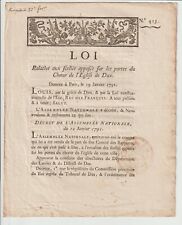 Rare loi 1791 d'occasion  Roubaix