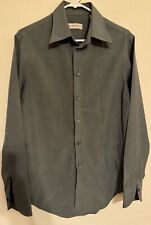 Camisa social masculina Emporio Armani com botões cinza média manga longa sólida comprar usado  Enviando para Brazil