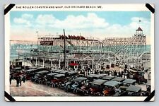 Amusement Park Jack Rabbit Roller Coaster The Whip Old Cars Old Orchard Beach ME, used for sale  Shipping to South Africa
