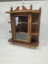 Used, Vintage Small Wooden Wall Mounted Free Standing Glazed Door Display Cabinet 40cm for sale  Shipping to South Africa