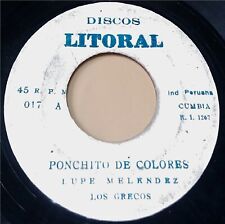 LOS GRECOS "Ponchito de colores" PERUVIAN PSYCH CUMBIA, CUMBIA BEAT, 7" (MUITO BOM+) comprar usado  Enviando para Brazil