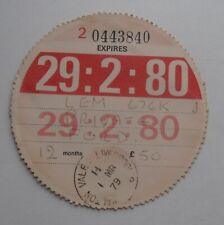 Tax disc 1979 for sale  LIVERPOOL