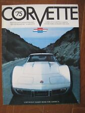 brochure corvette 1975 for sale  Richmond