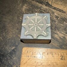 Printing Block “ Ships Wheel “ Nice Image & Details! for sale  Shipping to South Africa