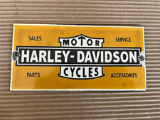Letrero esmaltado de piezas y accesorios de porcelana Harley Davidson tamaño 8x4 pulgadas segunda mano  Embacar hacia Argentina