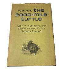 A tartaruga de 2000 milhas do Harold Smith's Private Journal H.B. Fox 1975 HB/DJ 1º, usado comprar usado  Enviando para Brazil