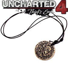 Vintage Uncharted 4 Coin Pendant Necklace Nathan Drake Mysterious Sea Jewelry for sale  Shipping to South Africa
