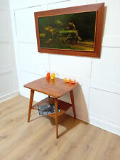 RETRO TEAK SOFA TABLE VINTAGE MAGAZINE RACK MID CENTURY MODERN END TABLE  for sale  Shipping to South Africa