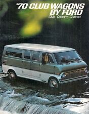 Ford Club Wagon 1970 USA Market Sales Brochure Custom Chateau Bus Camper for sale  UK