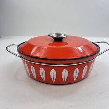 Vintage Catherine Holm Orange Lotus Round Lidded Deep Pan Dish With Handle for sale  Shipping to South Africa