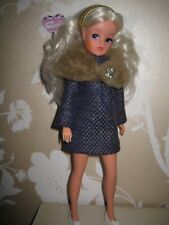 Vintage Sindy doll, new white hair, tweed coat, sheepskin collar, white courts for sale  Shipping to South Africa