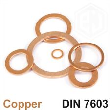 Used, Metric Copper Sealing Washers Rings Flat Gasket Form A DIN 7603 A All Sizes mm for sale  Shipping to South Africa