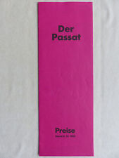 Usado,  VW Passat 4-türig Typ B2 - Preisliste MJ 1981 - Prospekt Brochure 10.1980 comprar usado  Enviando para Brazil