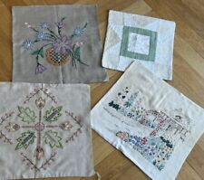 Vintage linen embroidered for sale  EXETER