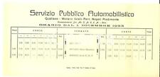 1933 orario pullmann usato  Italia