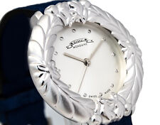MONDAINE Relógio Feminino Gruezi Folclore de Colecionador Ethno Swiss Made Silver Blue comprar usado  Enviando para Brazil