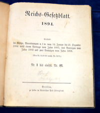Reichsgesetzblatt 1894 einschl gebraucht kaufen  Rudolstadt