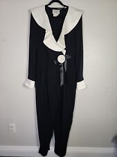DayMor Couture - Rare Vintage Pantsuit - Size 14 | V-Neck, Black/White Formal for sale  Shipping to South Africa