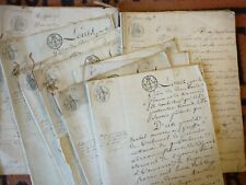 lot ancien acte notarial notaire livre de compte manuscrit vieux papier lettre comprar usado  Enviando para Brazil