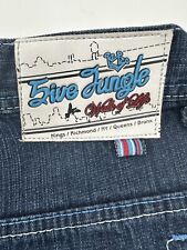 Jeans masculino 5ive Jungle & Co. azul tamanho 42 buggy lavagem escura bolso bordado Y2K comprar usado  Enviando para Brazil