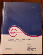 Usado, Teoría del Transporte Incrustación Invariante y Ecuaciones Integrales 2017 Matemáticas segunda mano  Embacar hacia Argentina