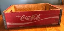 Used, Vintage COCA-COLA Wooden Red Soda Pop Crate Box Coke Soft Drink Metal Edges for sale  Shipping to South Africa