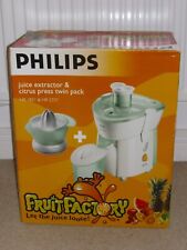 Philips Fruit Factory Juice Extractor & Citrus Press Twin Pack - HR1821 & HR2737 for sale  Shipping to South Africa