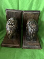 Pair carved wooden for sale  ABERGAVENNY