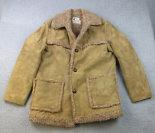 Jaqueta de camurça sintética vintage adulto 42 1970 casaco rancher ocidental Sherpa Penny Lane, usado comprar usado  Enviando para Brazil