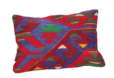 Original Berber pillowcase Kelim handmade wool 49 x 35 cm colorful for sale  Shipping to South Africa