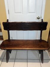 Antique Victorian Provincial Carved Settee Love Seat Parlor Room Oak Wood Bench for sale  Shipping to South Africa
