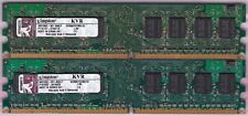 KIT DE MEMORIA RAM KINGSTON SAMSUNG 2GB 2x1GB PC2 5300 DDR2-667 KVR667D2N5/1G 240Pin segunda mano  Embacar hacia Argentina