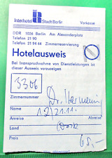 Dokument ddr hotel gebraucht kaufen  Deutschland
