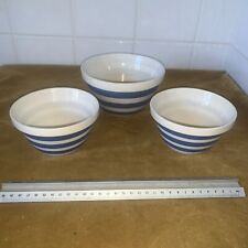 3 Blue & White Cornishware Pudding Basins 2x5” & 1x6” Diameter for sale  Shipping to South Africa