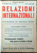 Relazioni internazionali n.20 usato  Italia