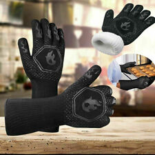 BBQ Oven Gloves Heat Resistant Gloves Kitchen Baking Cooking Pot Holder Mitts, used for sale  Shipping to United Kingdom