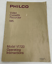 Grabadora de casete de video VHS VCR Philco V1720 Manual de colección para propietarios segunda mano  Embacar hacia Argentina