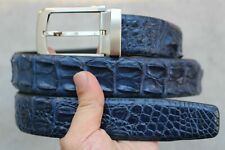 Cinturón de lujo azul genuino de cocodrilo, piel de cocodrilo para hombre hecho a mano segunda mano  Embacar hacia Argentina