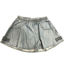 Naartjie Girl Denim Jean Shorts Skort Elastic Ruffle Blue 7 New NWOT for sale  Shipping to South Africa