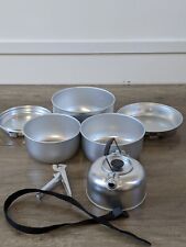 Compact EuroHike  Aluminum Camping/VW  Saucepans Set & Kettle/ Handle, used for sale  Shipping to South Africa
