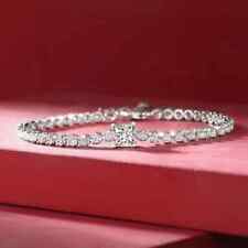 1ct Princess Cut Moissanite Tennis Bracelet Women 925 Silver Pass Diamond Tester for sale  Shipping to South Africa
