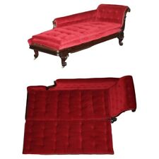 RARE ANTIQUE WILLIAM IV CIRCA 1830 MAHOGANY CHESTERFIELD EXTENDING CHAISE LOUNGE for sale  Shipping to South Africa