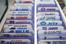 Usado, 32 etiquetas personalizadas de logotipo e equipe da NFL para divisórias altas de cartões BCW. SOMENTE ETIQUETAS! comprar usado  Enviando para Brazil