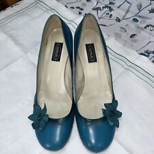 teal kitten heel shoes for sale  BEXLEYHEATH