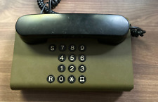 Teléfono fijo de escritorio verde oscuro DanMark 1 retro vintage diseño danés década de 1980 ejército segunda mano  Embacar hacia Argentina